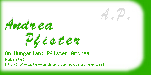 andrea pfister business card